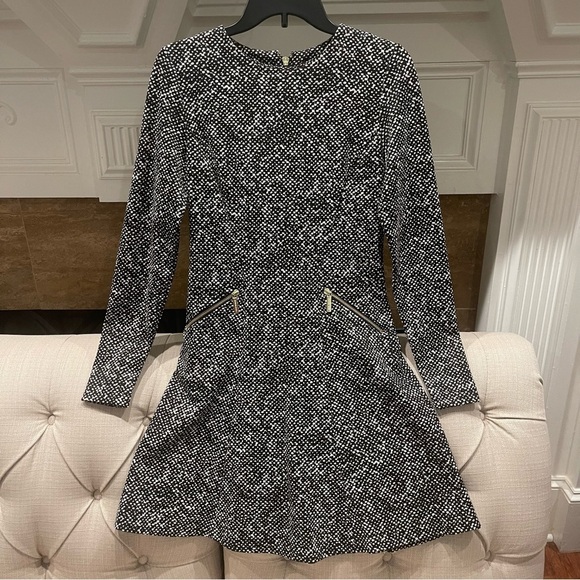 Michael Kors Dress Sz 4 Black and White Snake print pattern Sheath Dress - Picture 1 of 9